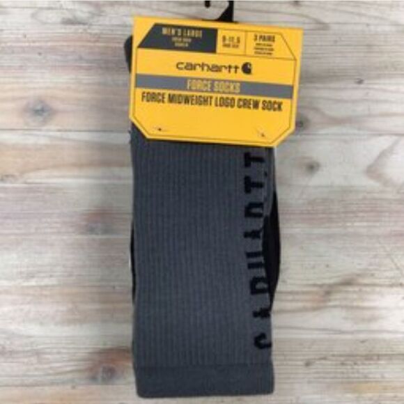 Carhartt Force Midweight Logo Short Crew Sock- 2PK - Picture 2 of 6